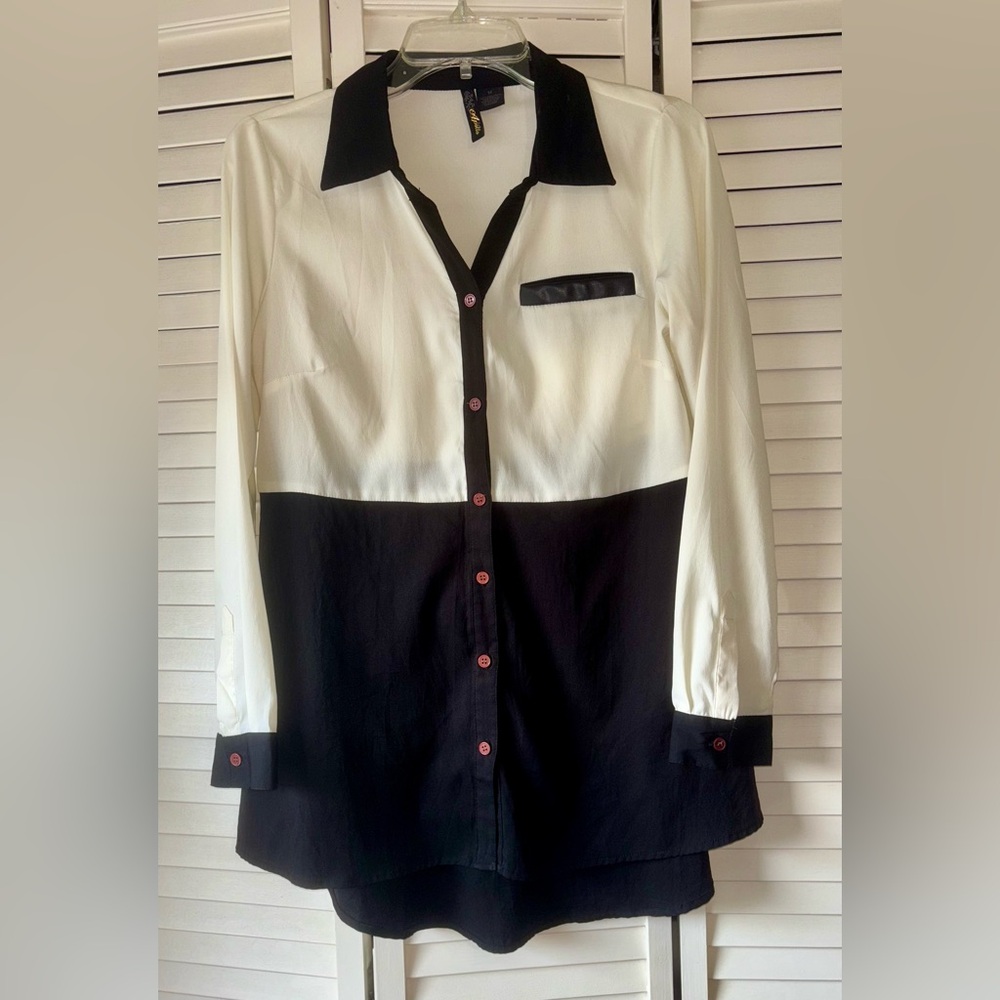 Black and White Women's Blouse